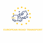 Truck navigating European road transport routes.